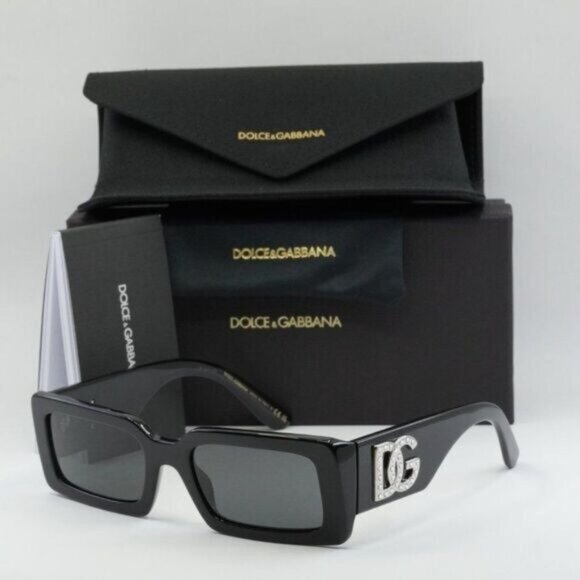 💯 NEW DOLCE&GABBANA DG4447B 335587 BLACK GREY SUNGLASSES - Picture 9 of 9